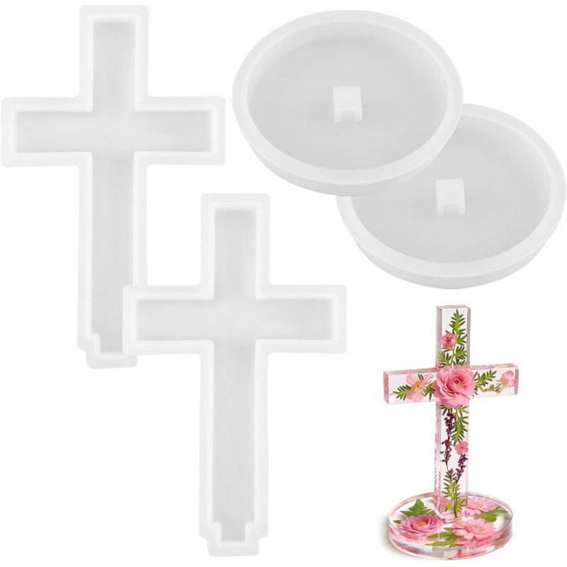 Candle Making Tutorial - Two silicone molds with a base