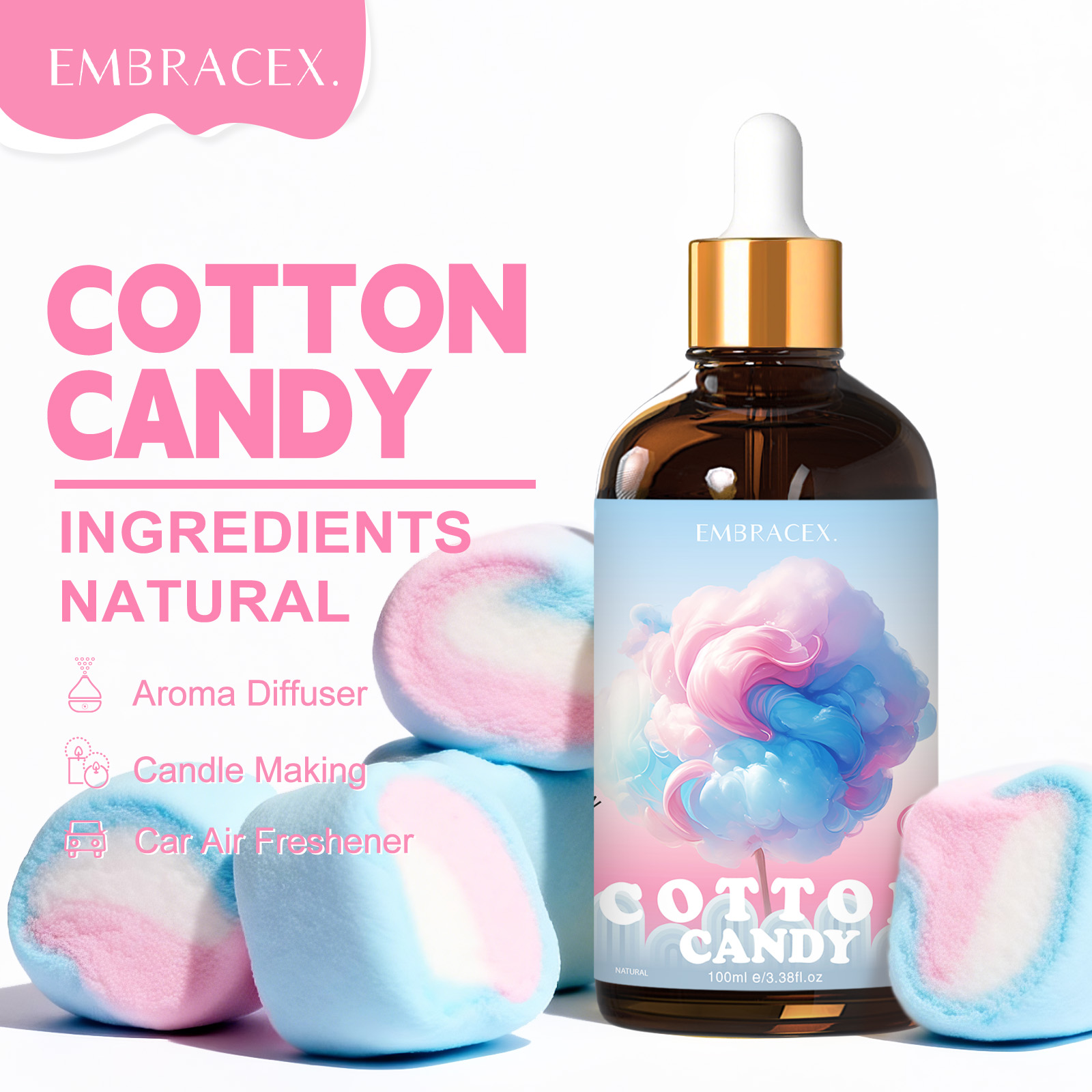 100ml Cotton Candy Fragrance O - Candle Making Essential Oil ulasan dan harga