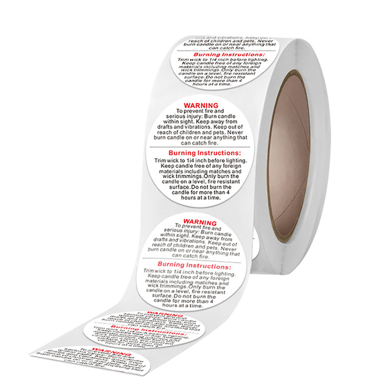 【New】500pcs/roll Candle Warnin - Candle Warning Label ulasan dan harga