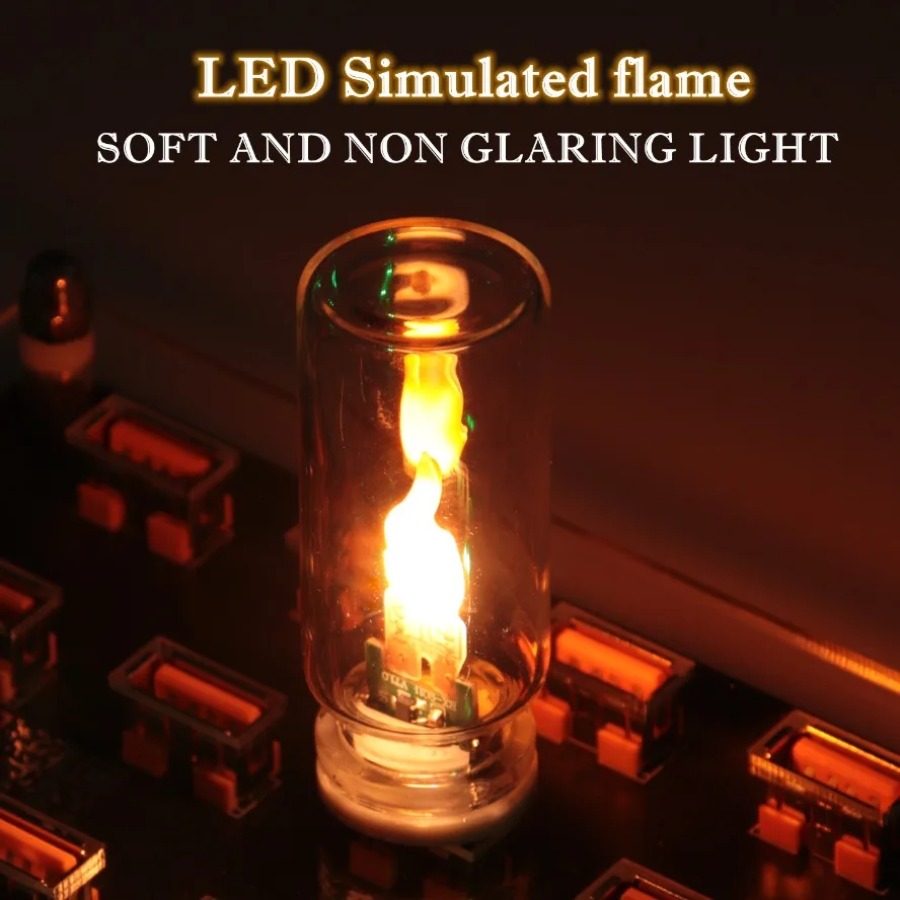 5V USB LED Flame Type Night Li - Candle Making Glass ulasan dan harga