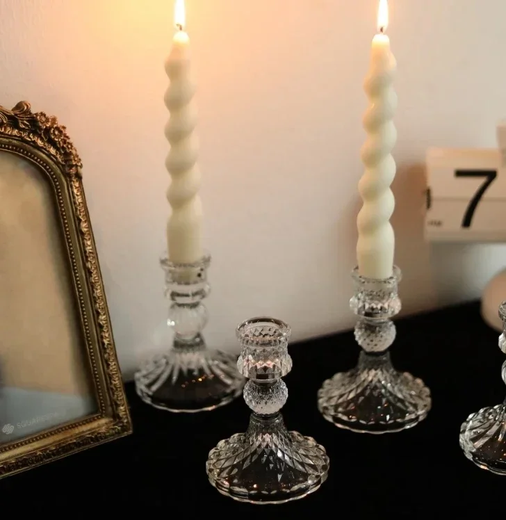 6pc Crystal Candle Holders Cen - Candle Making Glass ulasan dan harga