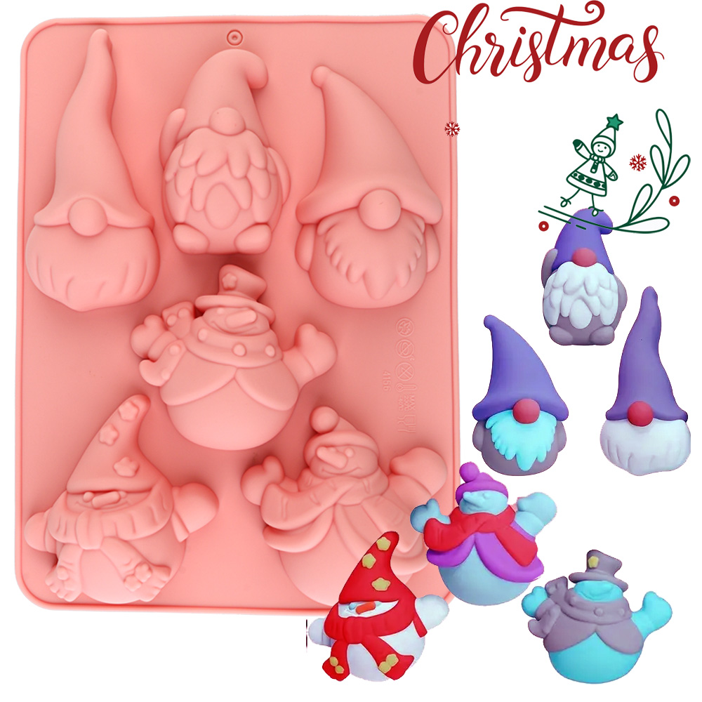 6-Cavity Christmas Gnome Cake  - Candle Making Products ulasan dan harga