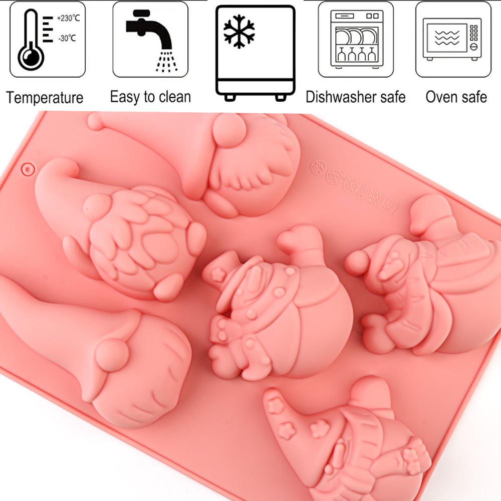 6-Cavity Christmas Gnome Cake  - Candle Making Products ulasan dan harga