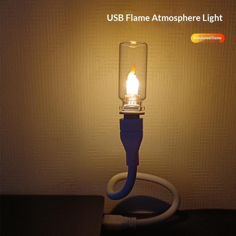 USB Flame Flickering LED Frost - Candle Making Glass ulasan dan harga