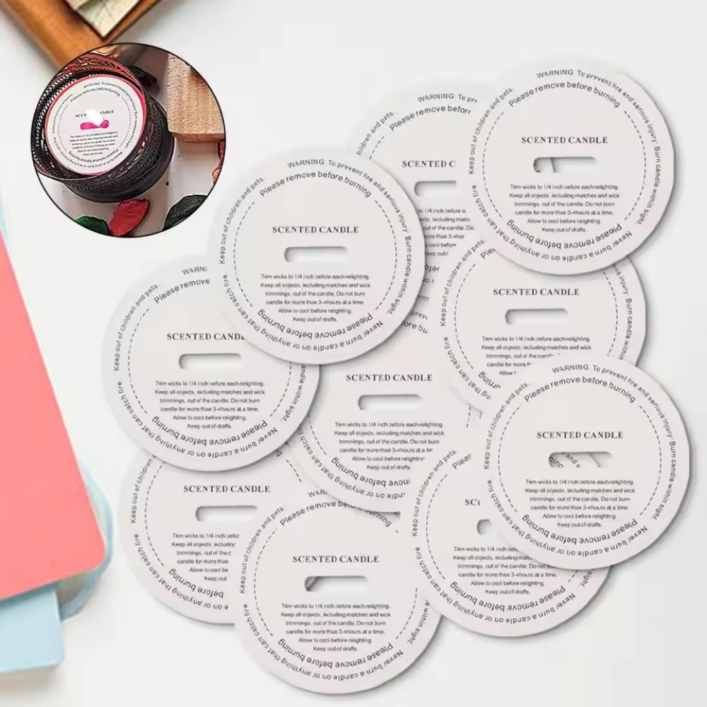 10/50 Pcs Candle Cup Labels Ro - Candle Warning Label ulasan dan harga