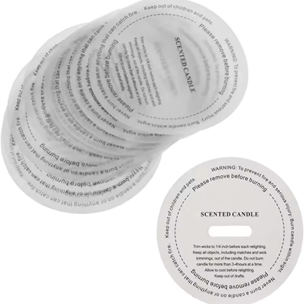 10/50 Pcs Candle Cup Labels Ro - Candle Warning Label ulasan dan harga