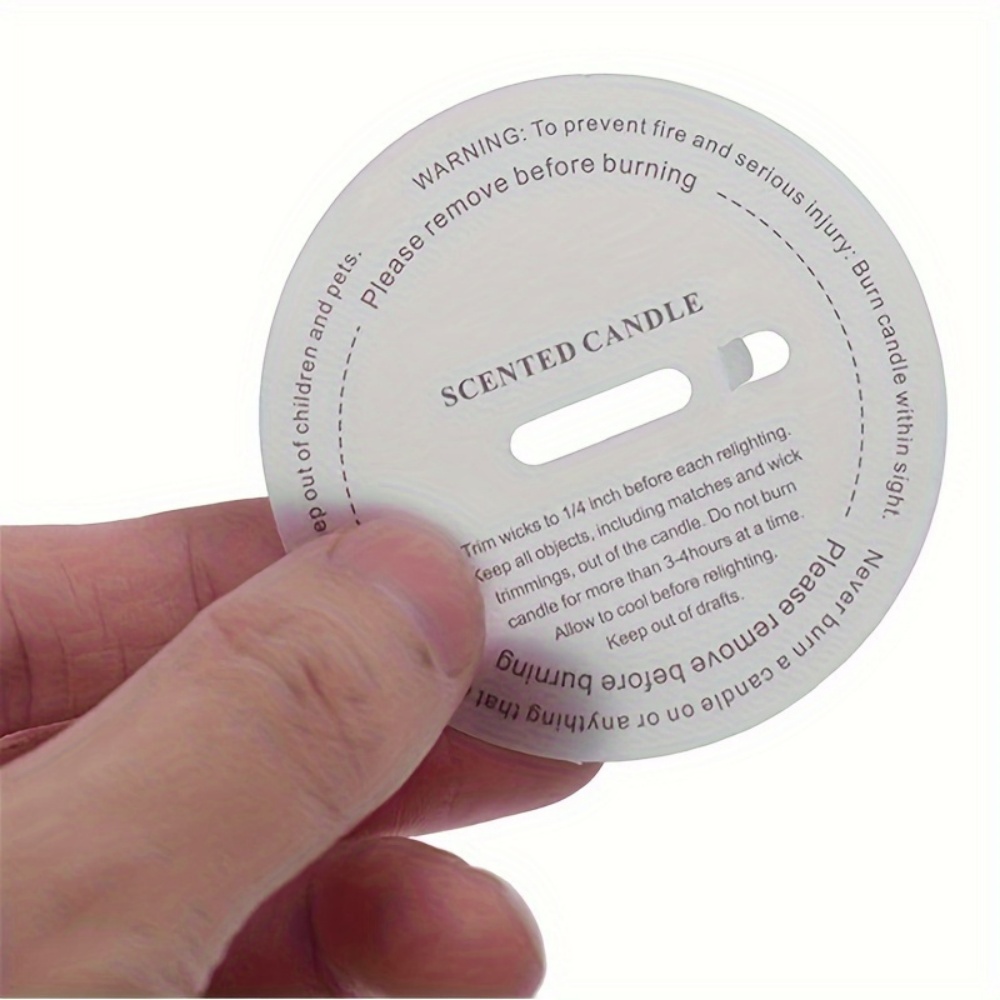 10/50 Pcs Candle Cup Labels Ro - Candle Warning Label ulasan dan harga