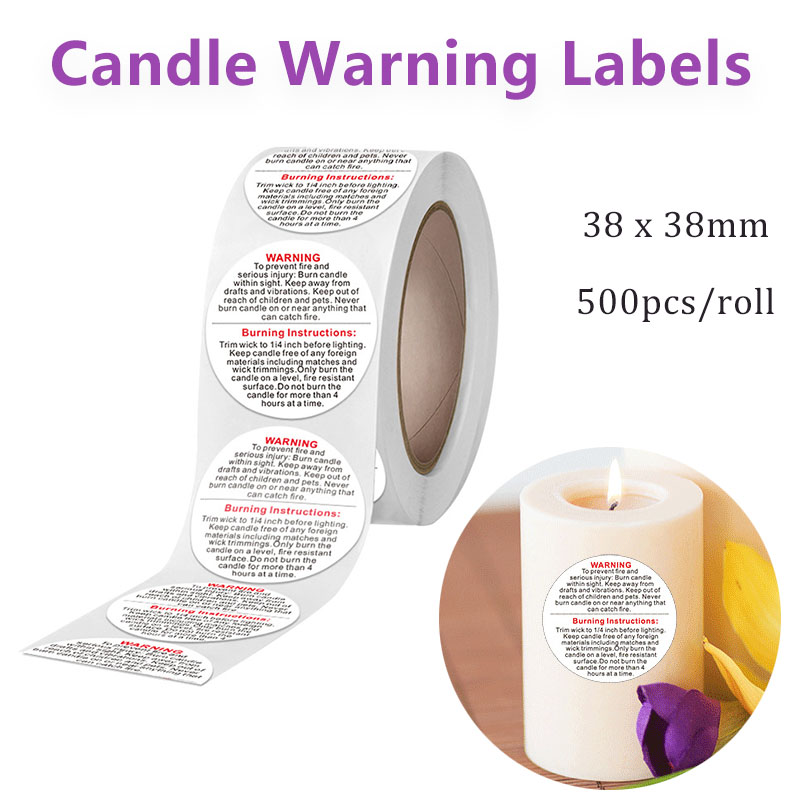 500/1000pcs Candle Warning Lab - Candle Warning Label ulasan dan harga