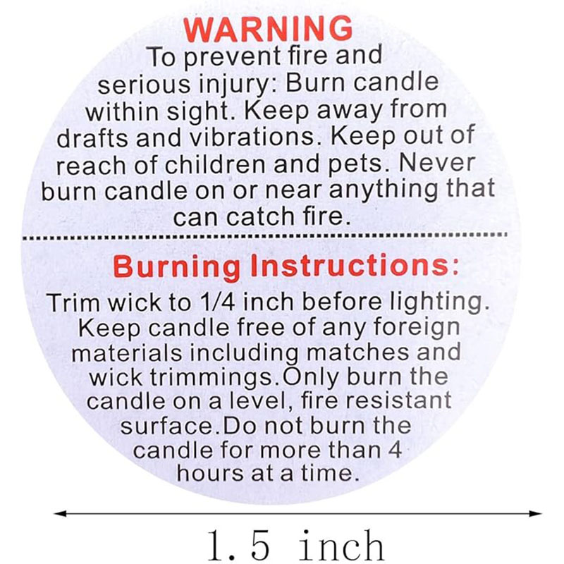 500/1000pcs Candle Warning Lab - Candle Warning Label ulasan dan harga