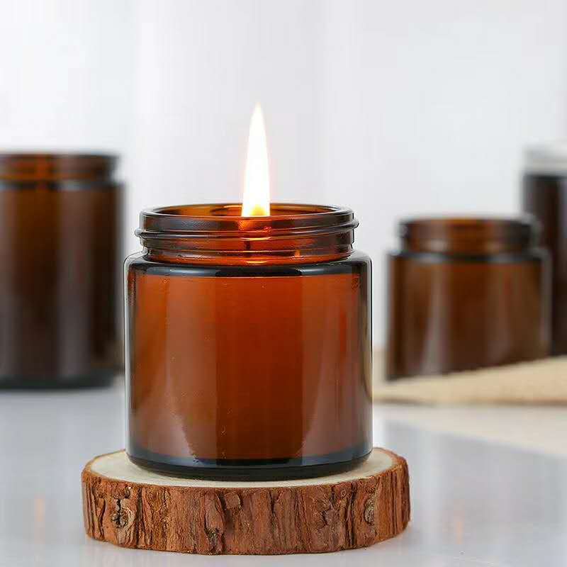 6pc 100/250ml Amber Glass Cand - Candle Making Glass ulasan dan harga