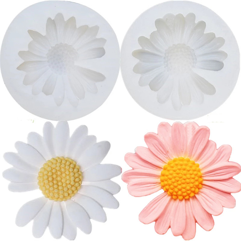 3D Daisy Flower Mold Sun Silic - Candle Making Products ulasan dan harga