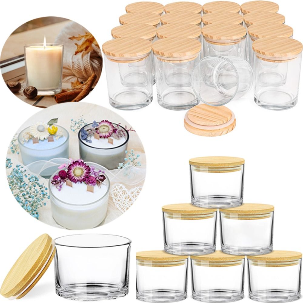 New Clear Glass Candle Jars Tr - Candle Warning Label ulasan dan harga