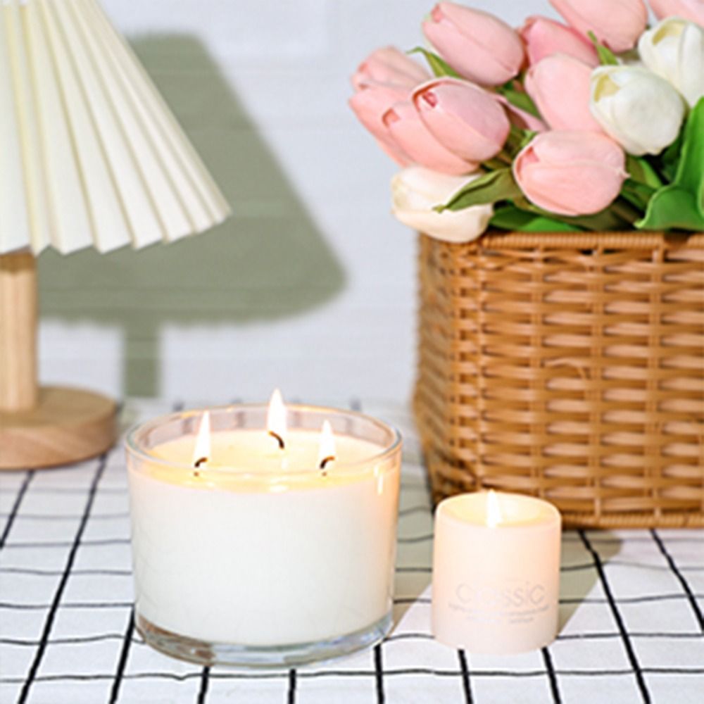 New Clear Glass Candle Jars Tr - Candle Warning Label ulasan dan harga