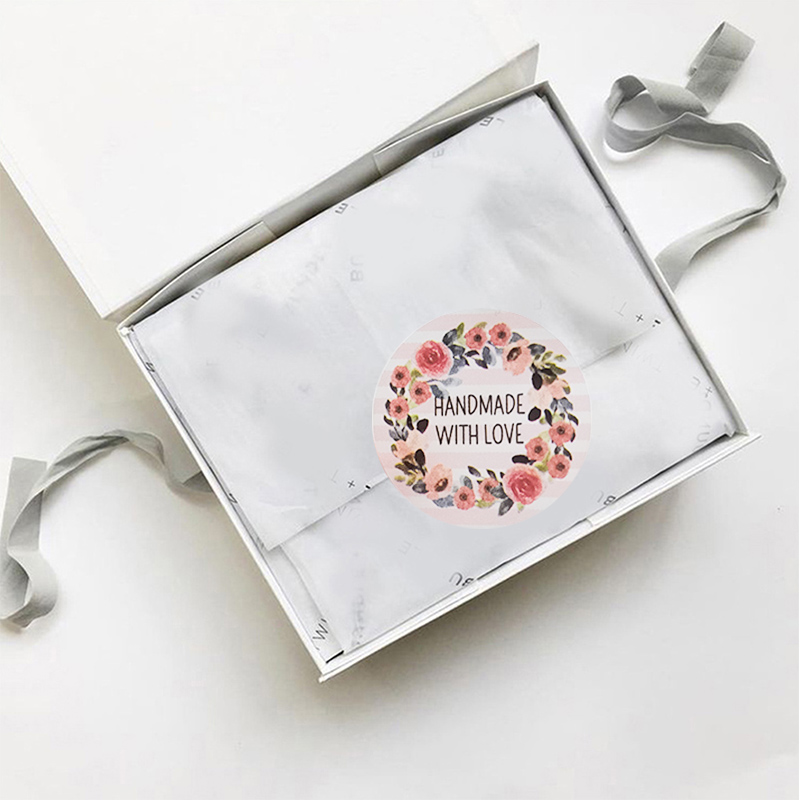 100-500pcs Flower Handmade wit - Candle Warning Label ulasan dan harga