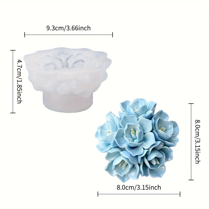 1 Hydrangea Candle Silicone Mo - Candle Making Tutorial ulasan dan harga