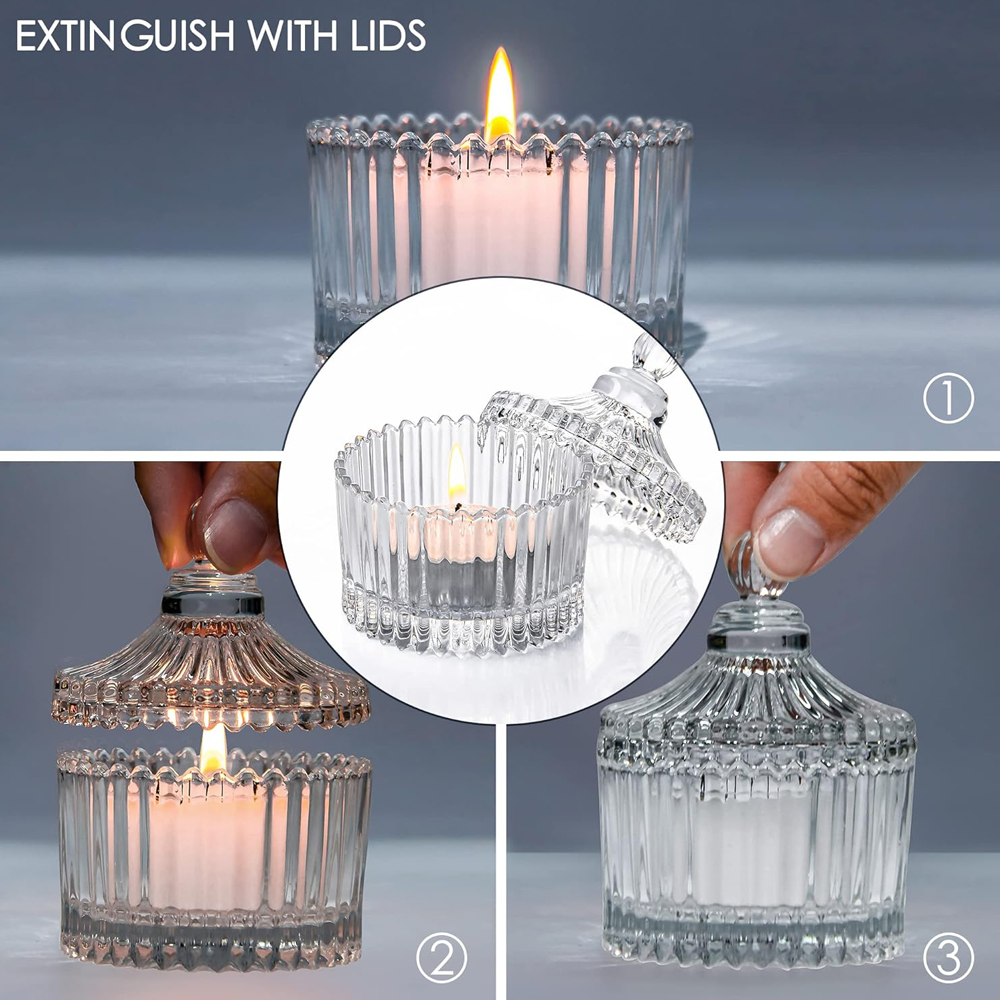 Votive Candle Holders with Lid - Candle Making Glass ulasan dan harga