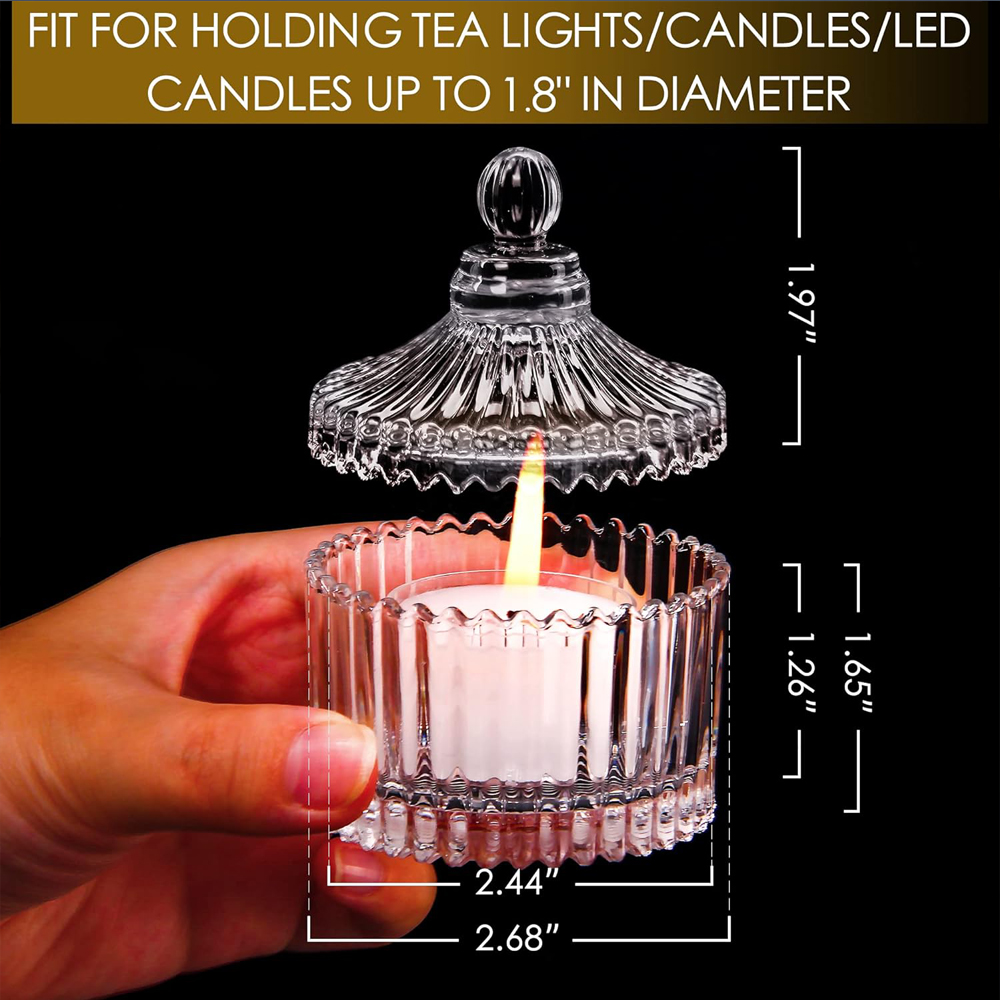 Votive Candle Holders with Lid - Candle Making Glass ulasan dan harga