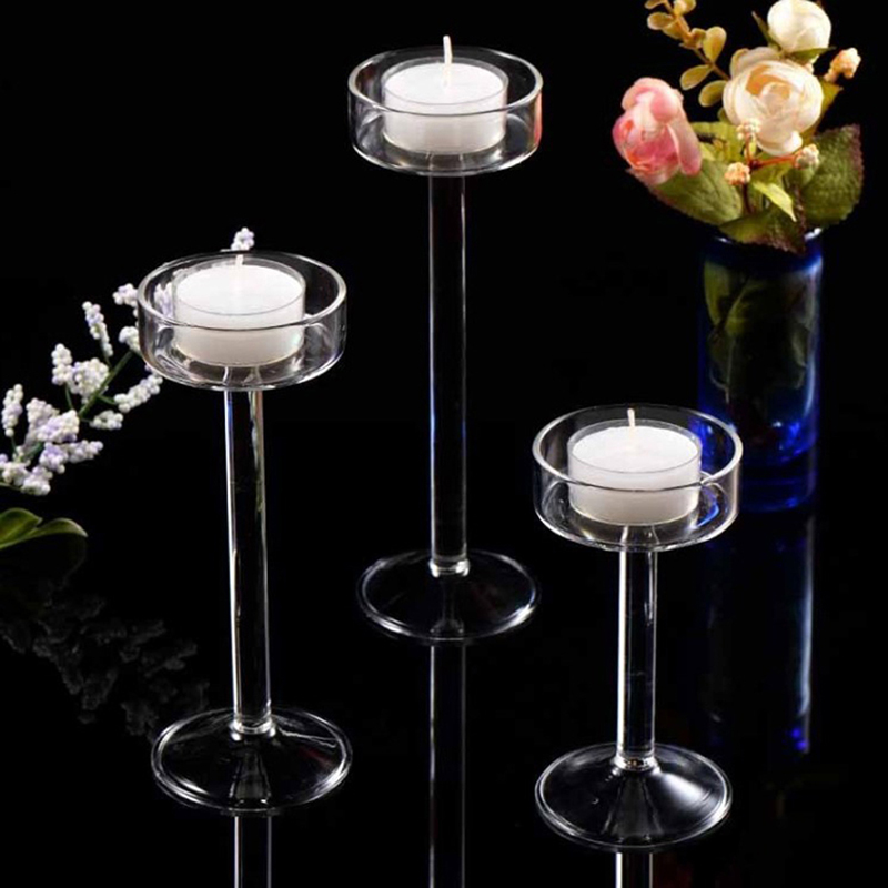 Tall Glass Candle Holder Trans - Candle Making Glass ulasan dan harga