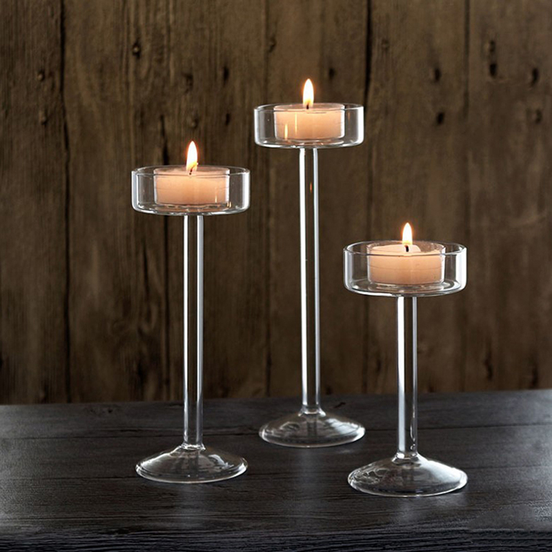 Tall Glass Candle Holder Trans - Candle Making Glass ulasan dan harga