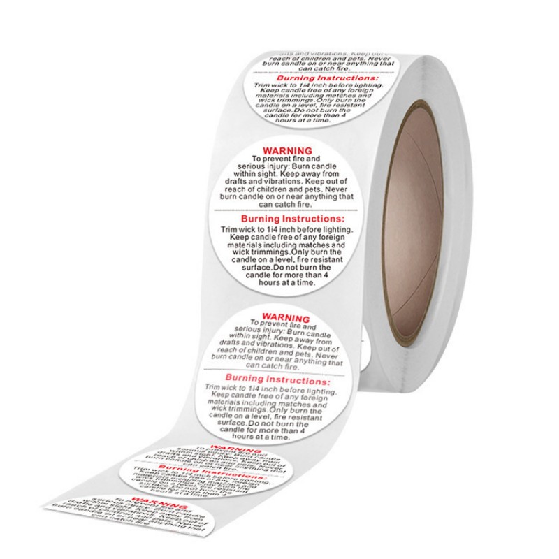 500Pcs White Candle Warning La - Candle Warning Label ulasan dan harga