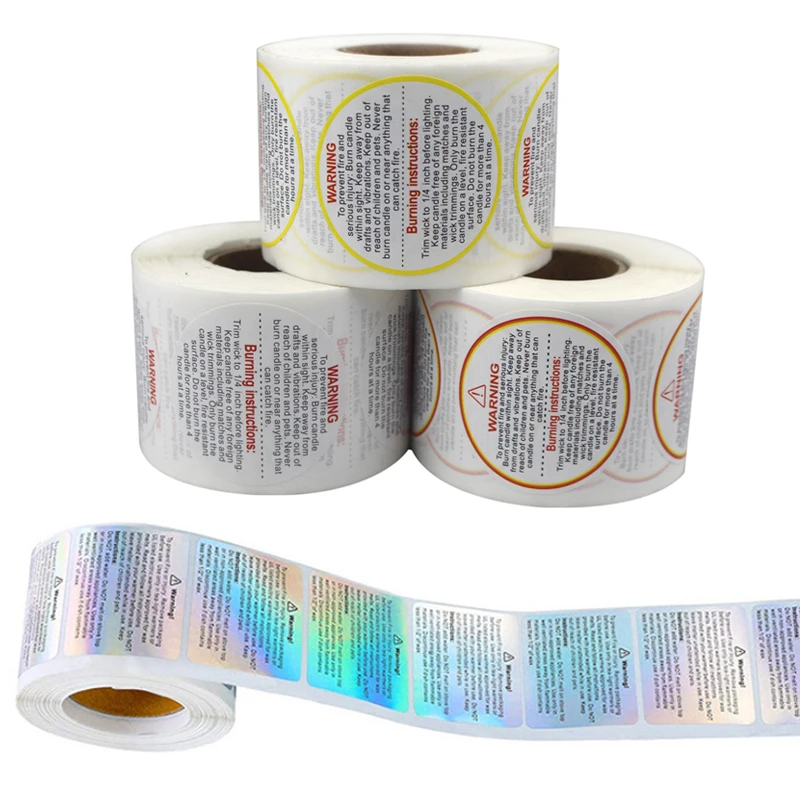 500Pcs Candle Warning Label La - Candle Warning Label ulasan dan harga