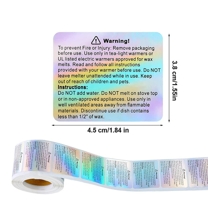 500Pcs Candle Warning Label La - Candle Warning Label ulasan dan harga