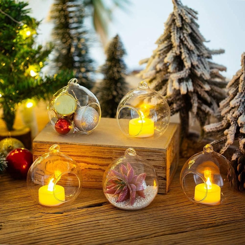 6/12Pcs Mini Hanging Glass Tea - Candle Making Glass ulasan dan harga