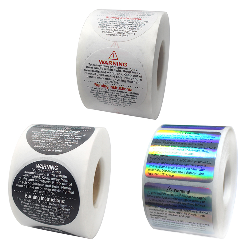 500PCS Waterproof Candle Warni - Candle Warning Label ulasan dan harga