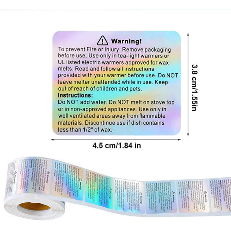 500PCS Waterproof Candle Warni - Candle Warning Label ulasan dan harga