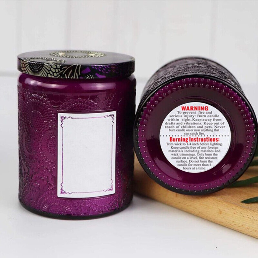 Self-adhesive Label Candle Jar - Candle Warning Label ulasan dan harga